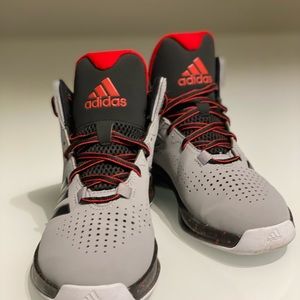 Adidas High Tops Youth Size 6.5 US (GS) Sneakers Black Gray Red